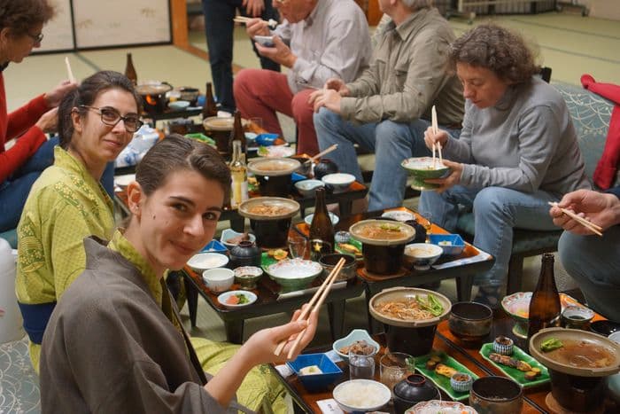 Dinner at temple stay in Koyasan